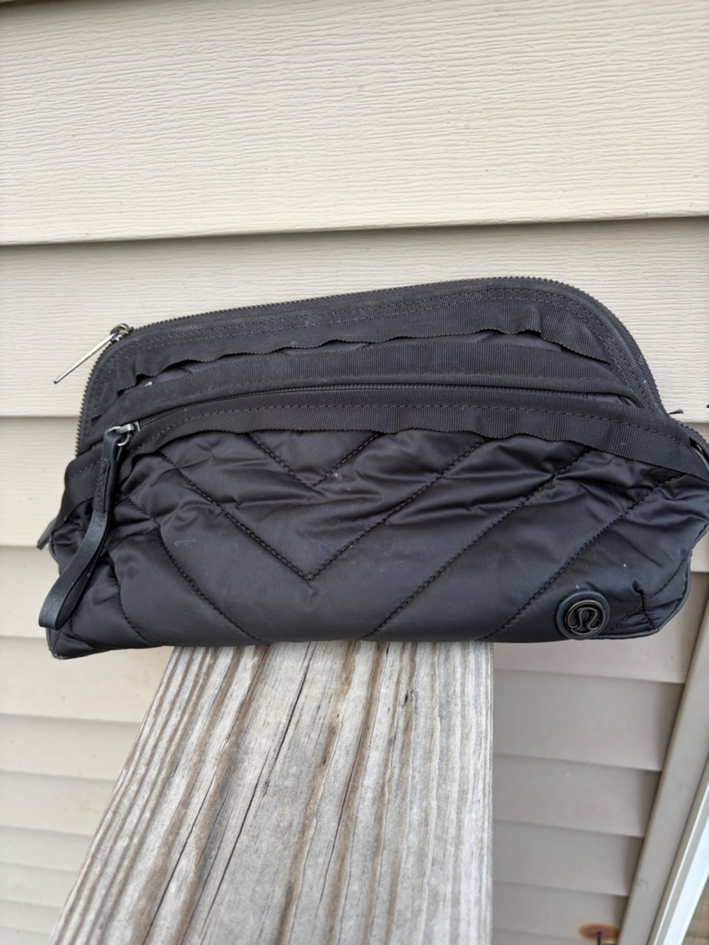 lululemon athletica Black Quilted Cosmetic Bag